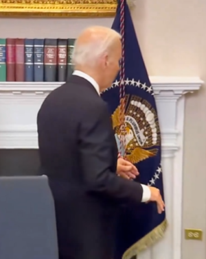 Look closely at Biden’s right arm as he walks away