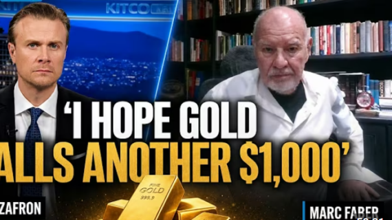Marc Faber: Gold Pullback: Why I “Hope” Prices Fall Another $1,000