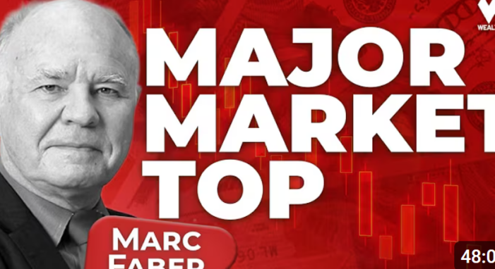 Marc Faber: We’re Approaching a Major Market Top & It Ends in Disaster