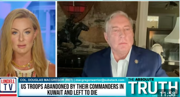 Col. Douglas Macgregor: No Military Option For The US In Iran